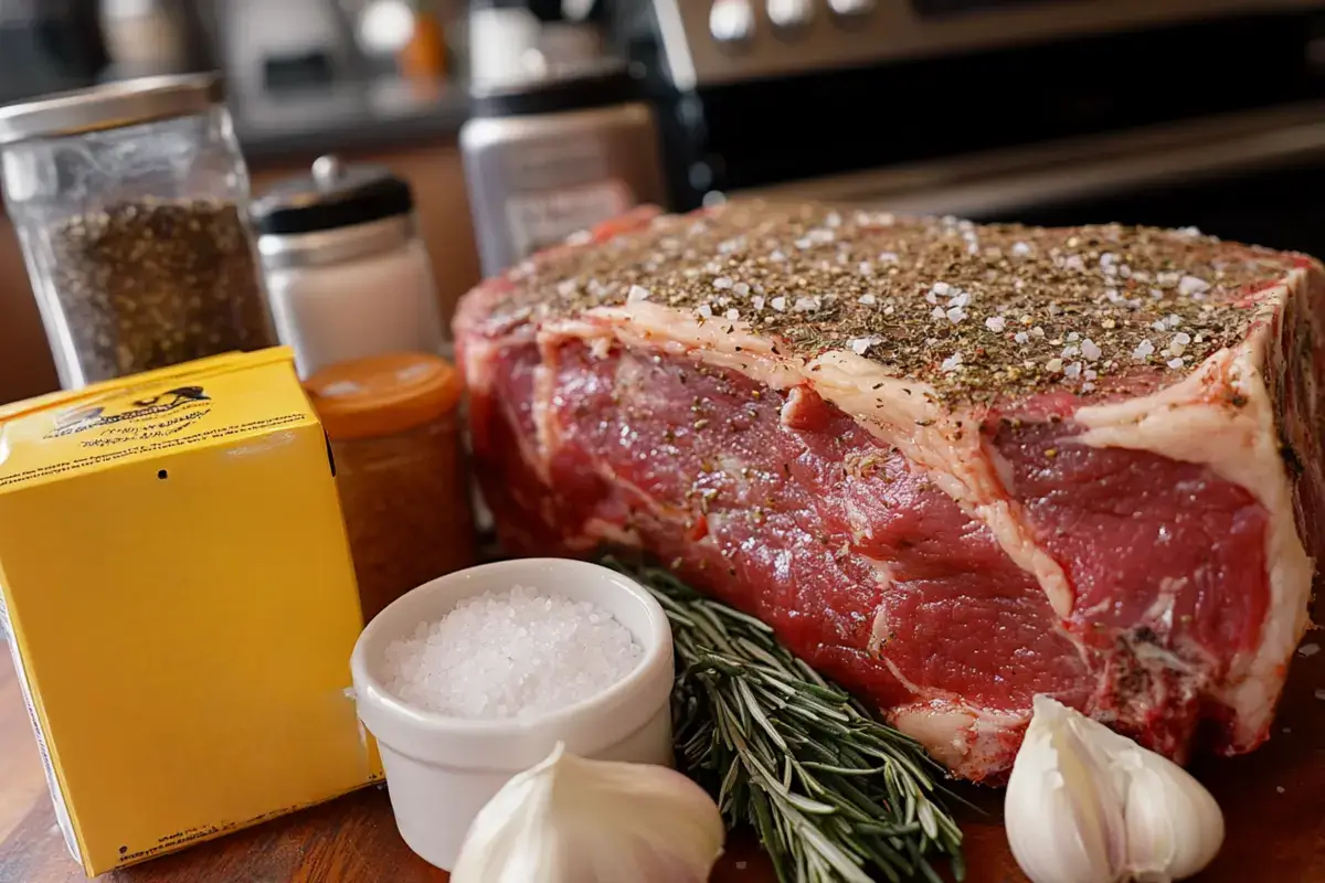 What is the best way to season a prime rib? Seasoned roast with herbs.