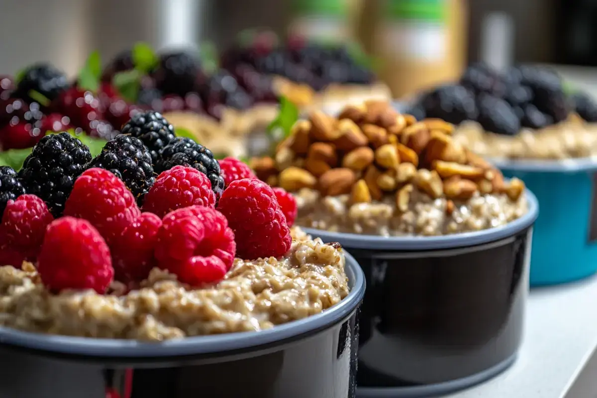 Delicious jar of overnight oats topped with fresh fruit – What not to add in overnight oats?