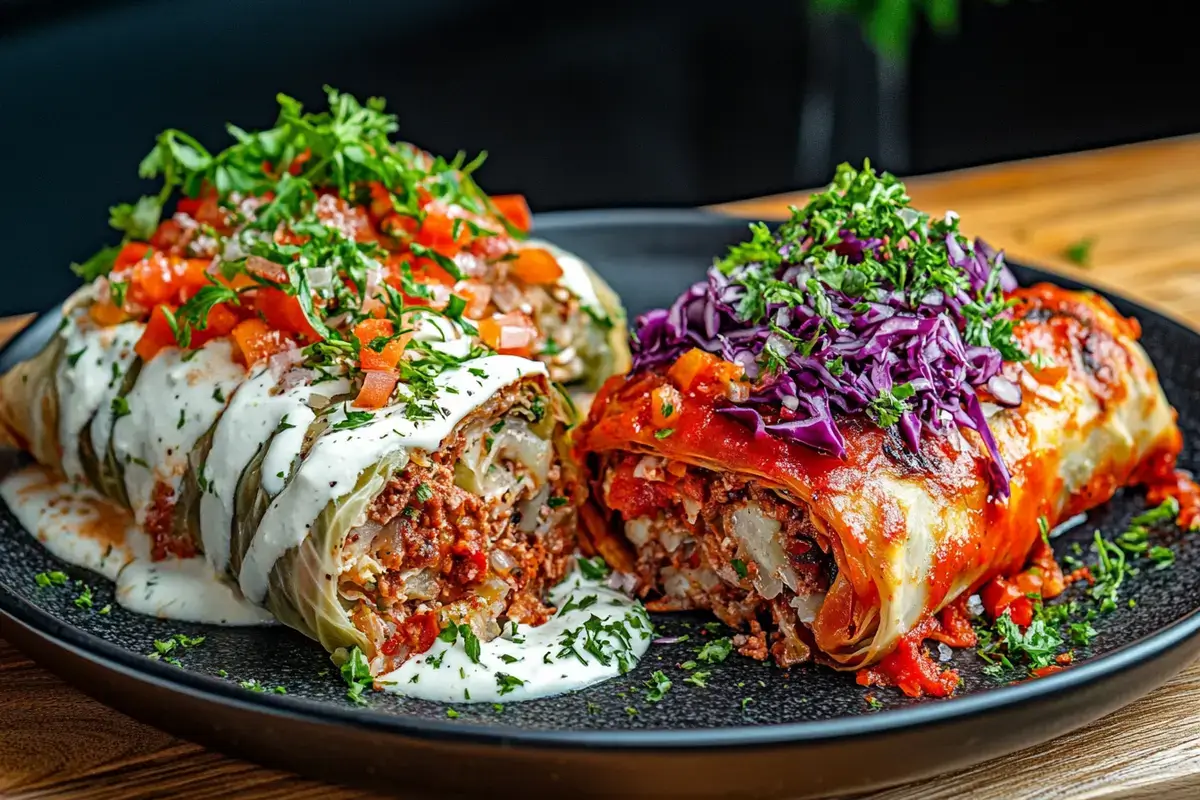 What is the difference between Polish and Ukrainian cabbage rolls? Visual comparison