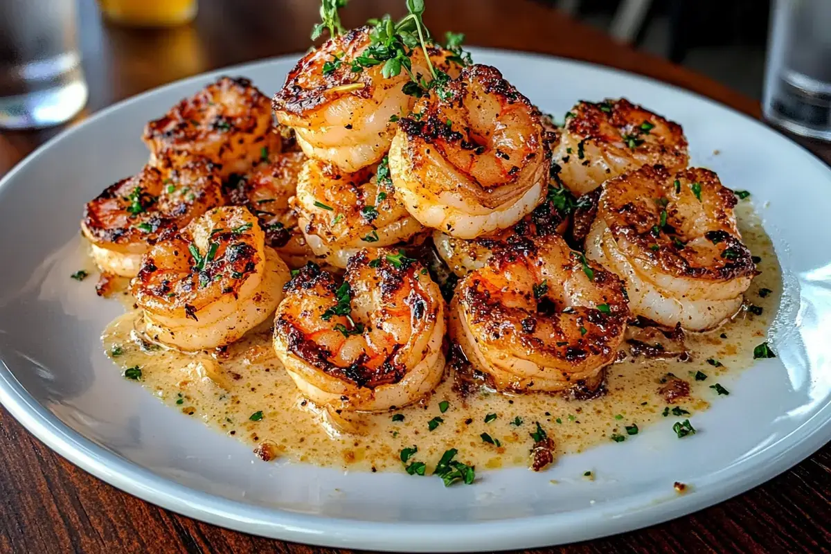 Red lobster shrimp scampi recipe on a plate