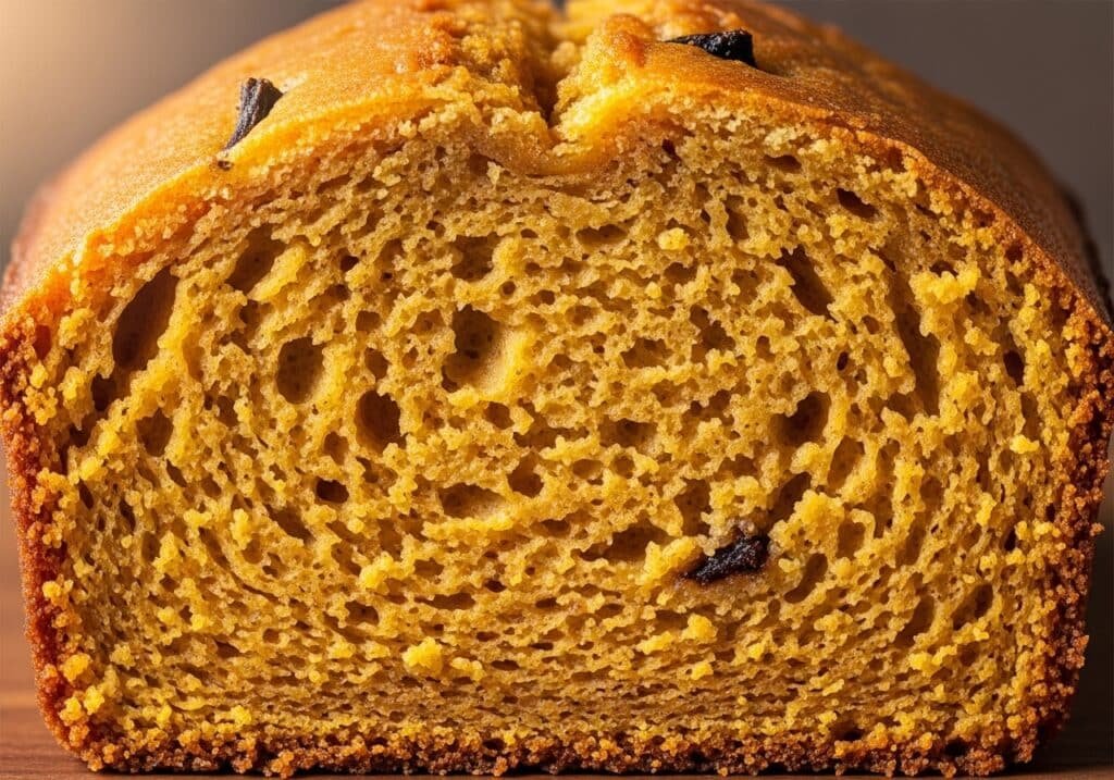 Pumpkin bread slice