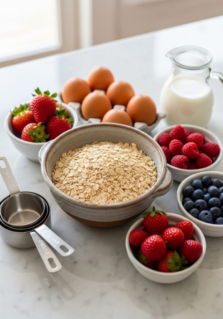 Baked oatmeal ingredients